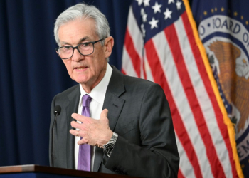 Jerome Powell said economic data had not given the Fed 'greater confidence' that US inflation was coming down sufficiently. ©AFP