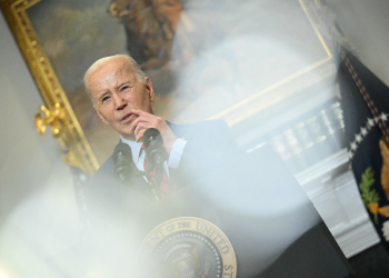 US President Joe Biden speaks about the protests over Israel's war against Hamas in Gaza that have roiled US college campuses, in the Roosevelt Room of the White House in Washington, DC, on May 2, 2024.  Biden broke his virtual silence Thursday on the nationwide Gaza campus protests, saying the US was not authoritarian but insisting order must prevail. The White House remarks comes after hundreds of police cleared a sprawling protest encampment overnight at the University of California, Los Angeles, tearing down barriers and arresting students. / ©AFP