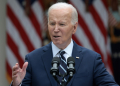US President Joe Biden unveiled sharp tariff hikes on Chinese products like EVs and semiconductors. ©AFP